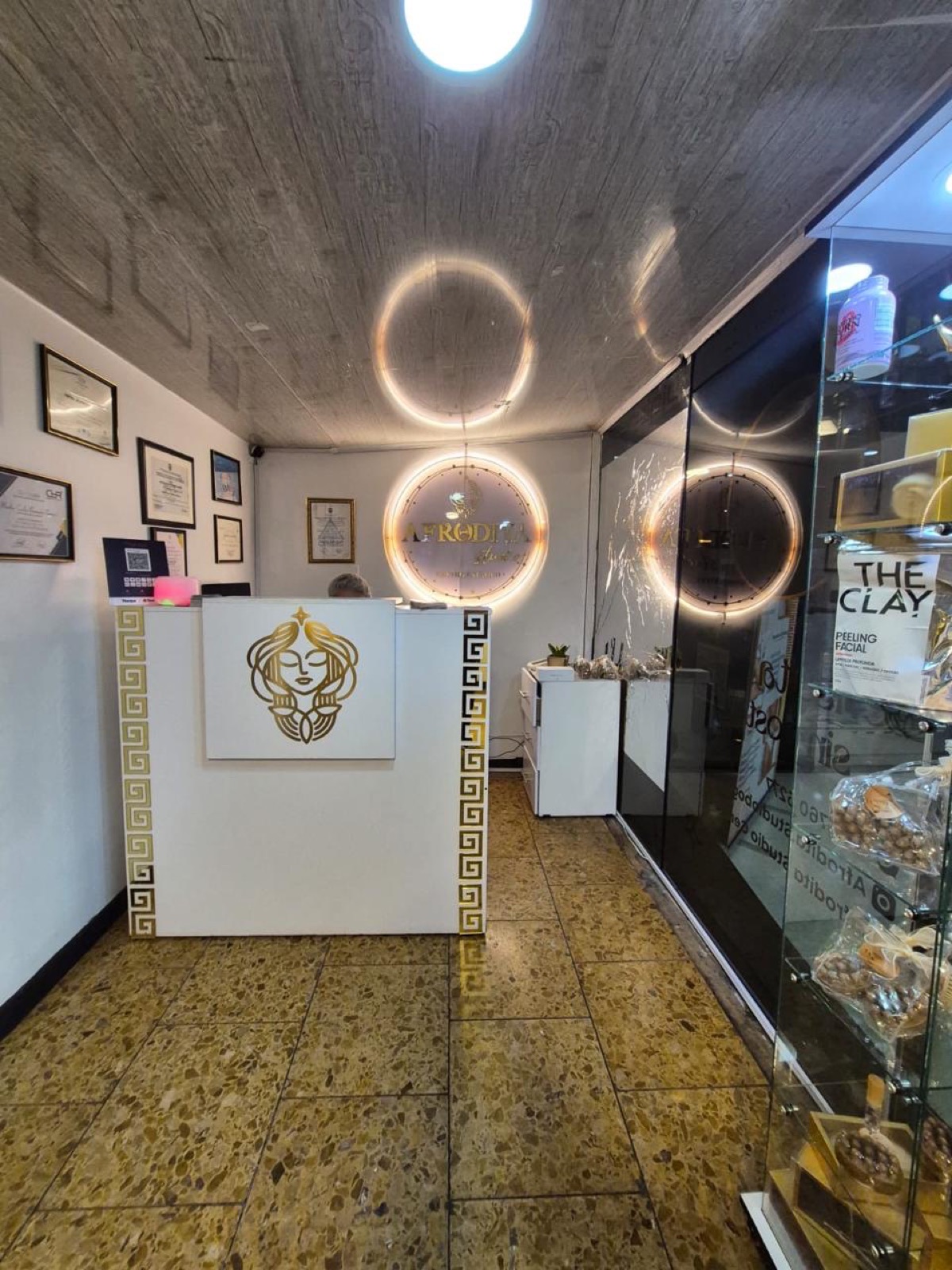Recepción de Afrodita Spa Bogotá